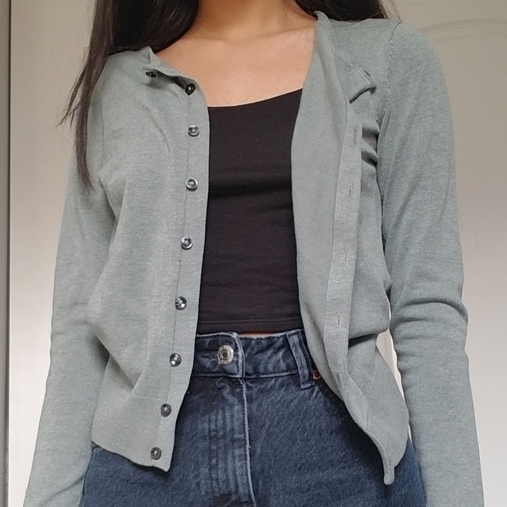 Seafoam green cardigan